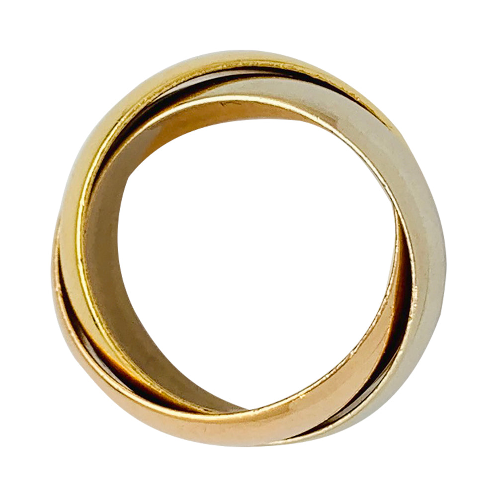 Bague Cartier "Trinity" 3 ors, grand modèle.