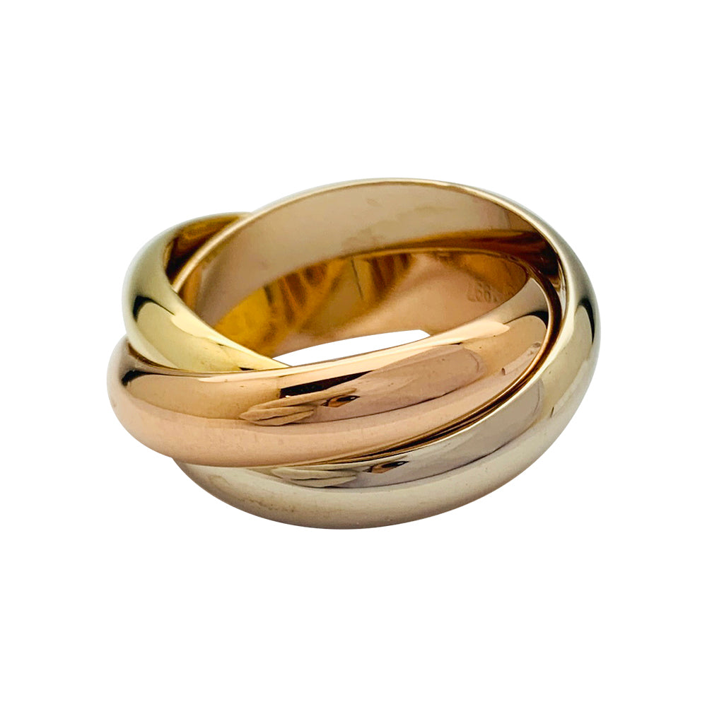 Bague Cartier "Trinity" 3 ors, grand modèle.