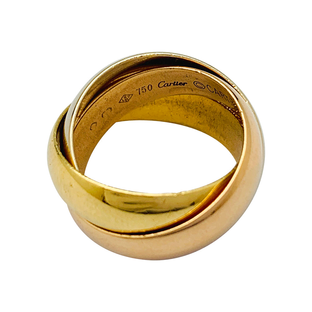 Bague Cartier "Trinity" 3 ors, grand modèle.