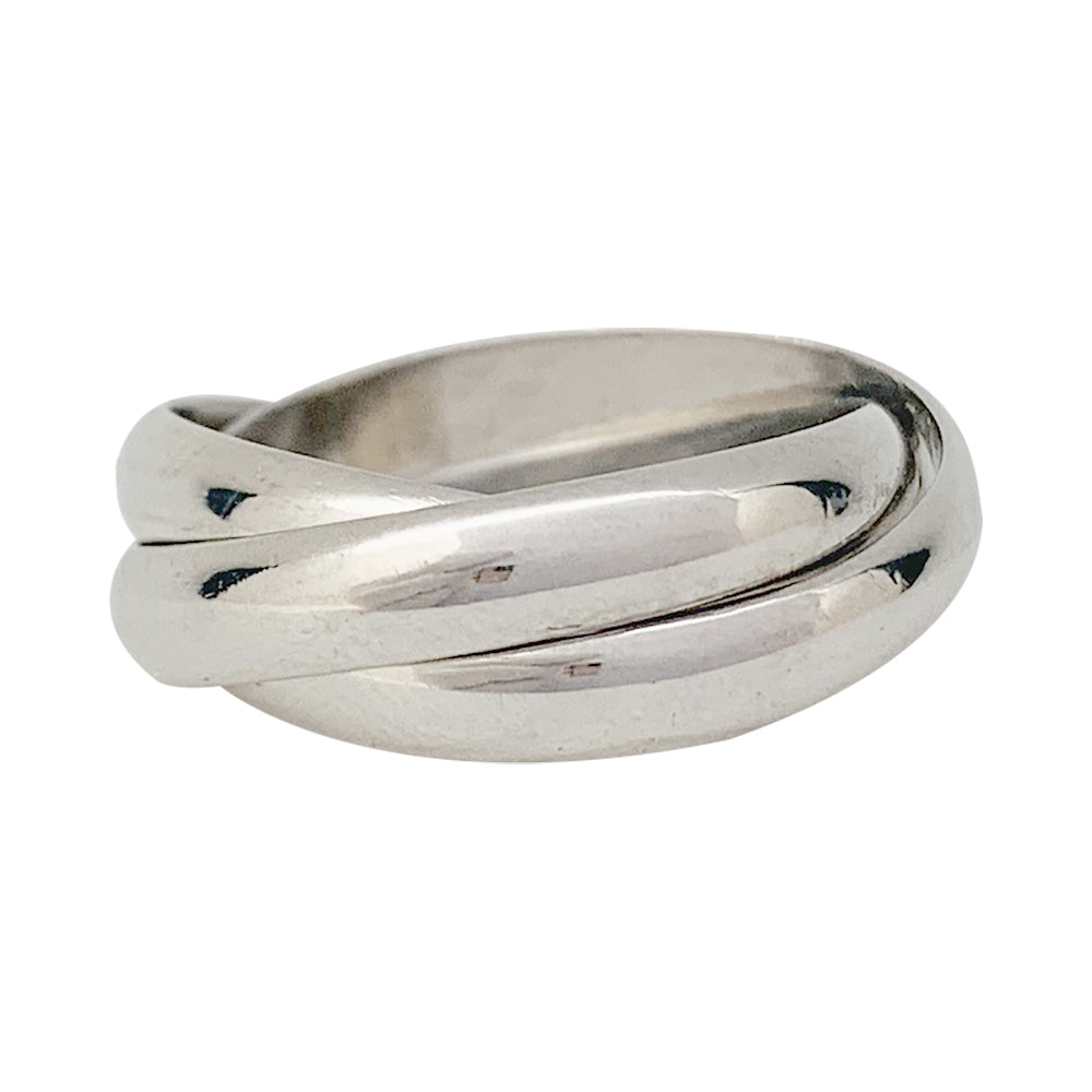 Bague Cartier "Trinity" or blanc, moyen modèle.