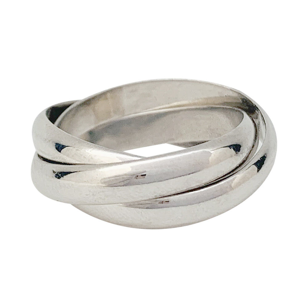 Bague Cartier "Trinity" or blanc, moyen modèle.