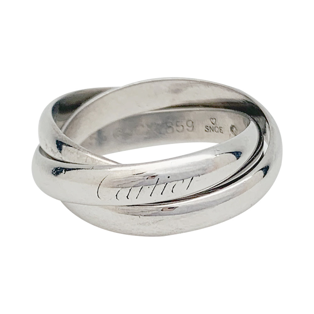 Bague Cartier "Trinity" or blanc, moyen modèle.