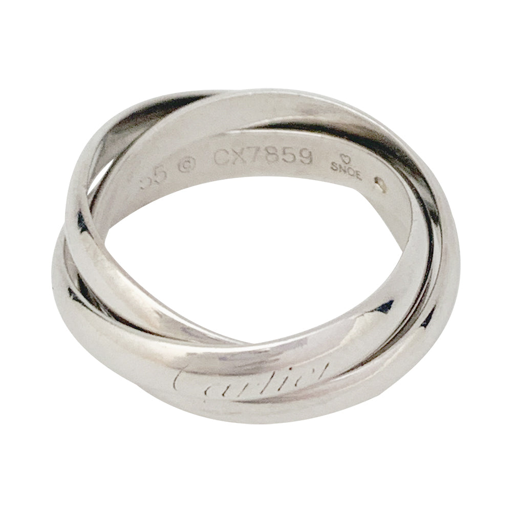 Bague Cartier "Trinity" or blanc, moyen modèle.