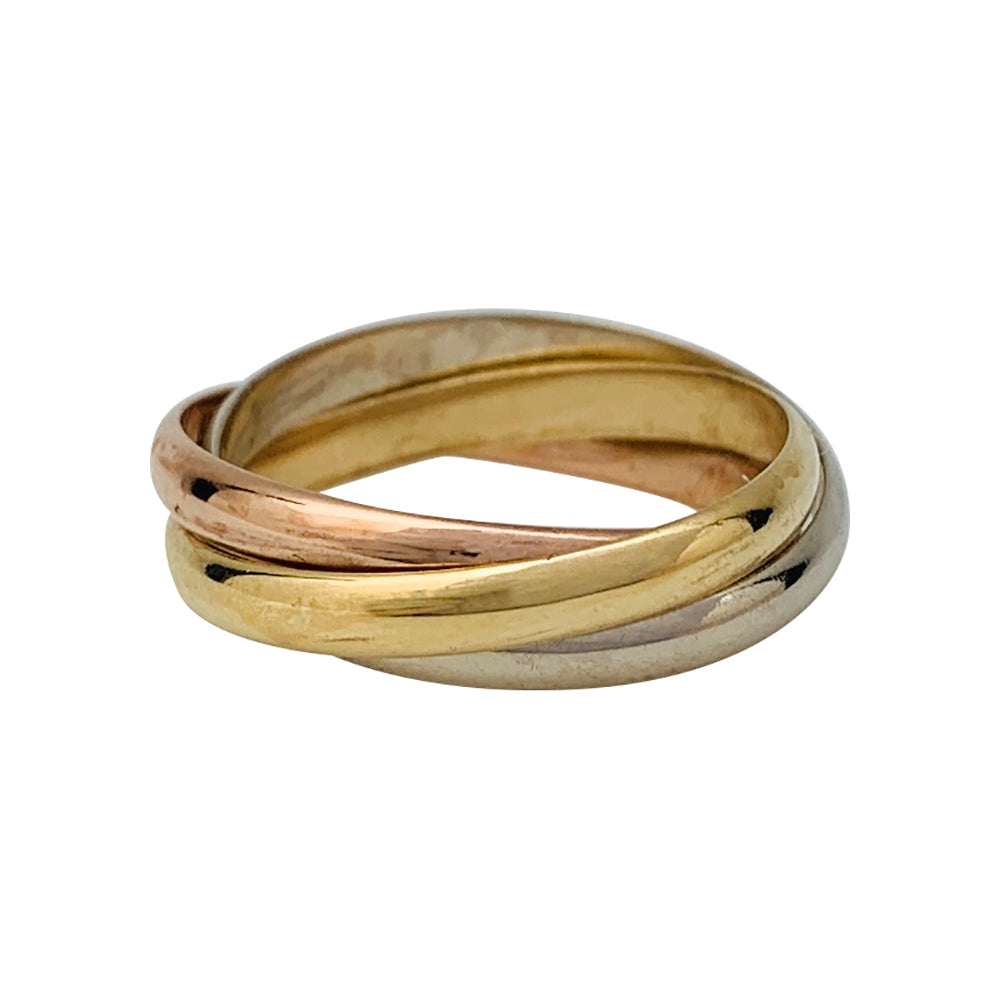 Cartier ring, "Trinity", three golds, small model.