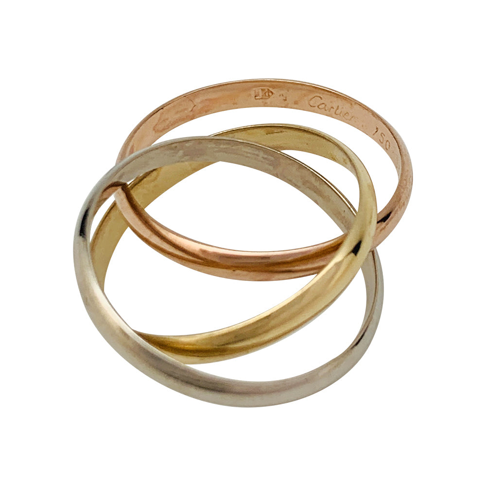 Cartier ring, "Trinity", three golds, small model.