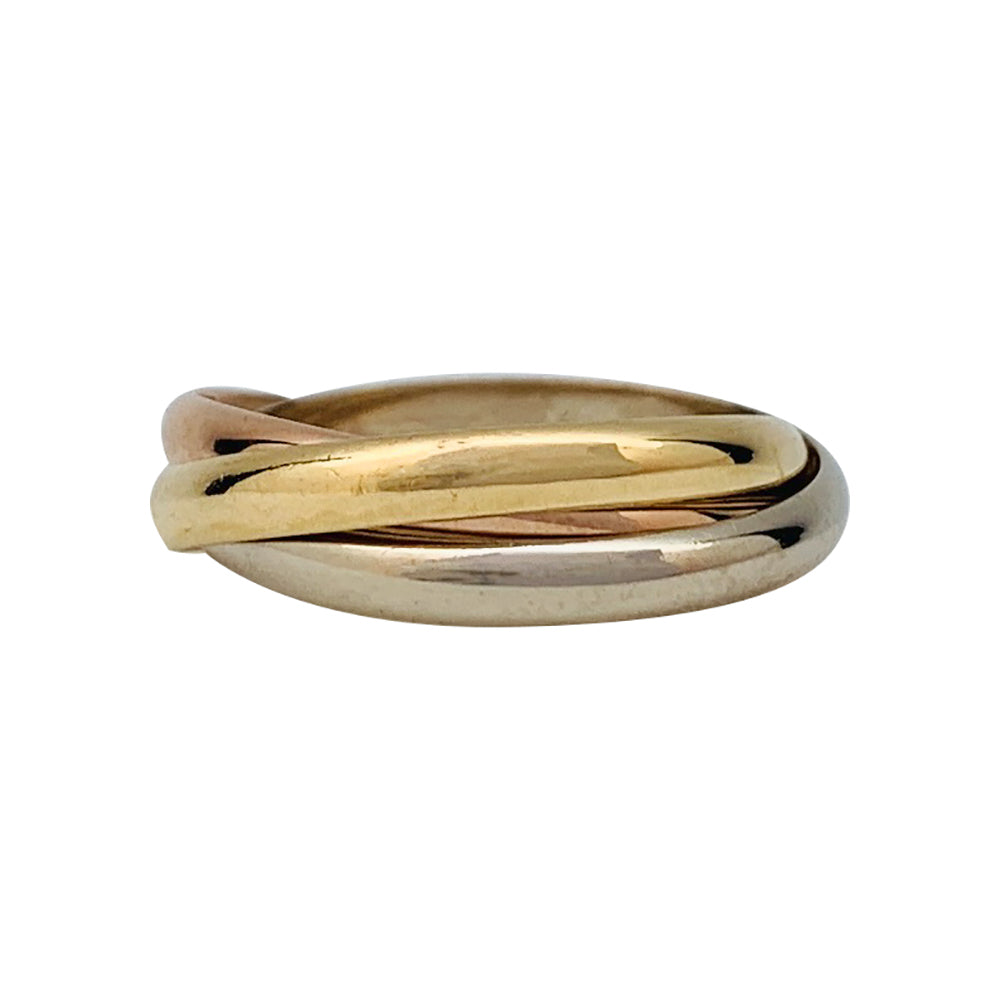 Bague Cartier, "Trinity", trois ors, petit modèle.