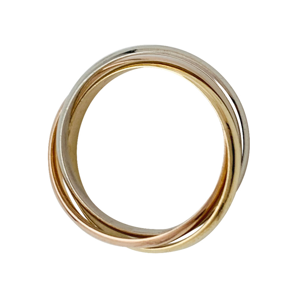 Bague Cartier, "Trinity", trois ors, petit modèle.