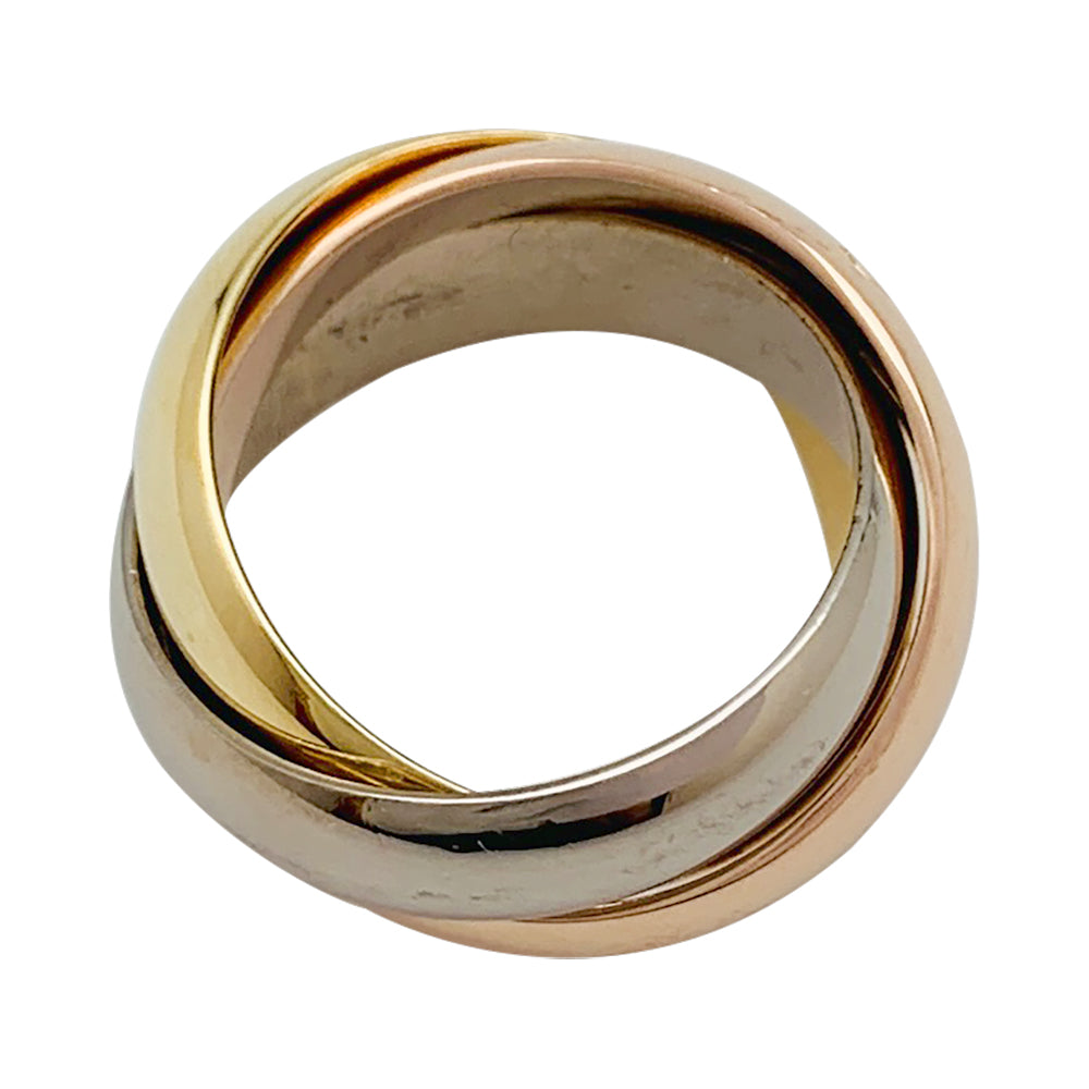 Bague Cartier "Trinity" 3 ors, grand modèle.