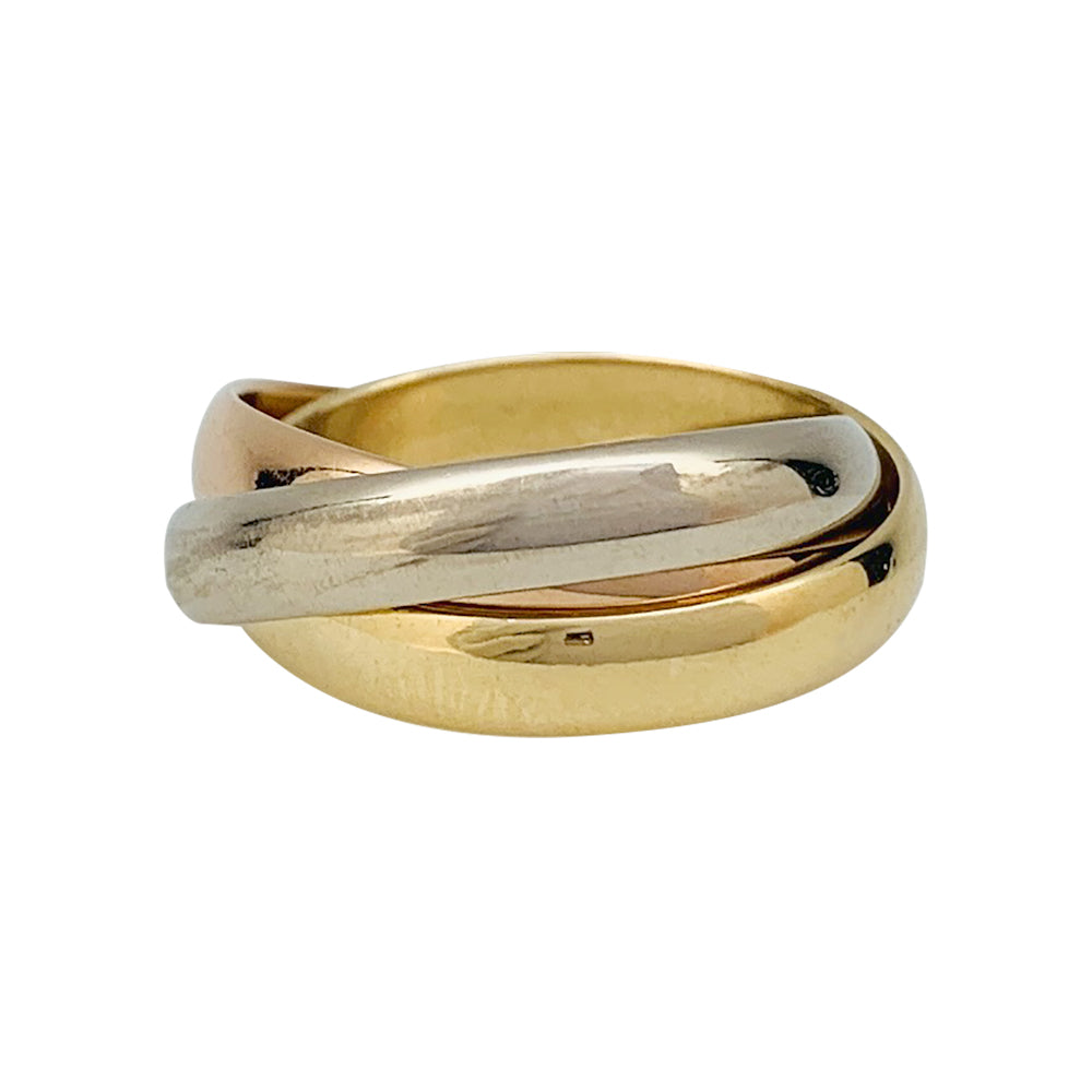 Bague Cartier, "Trinity Classique", trois ors.