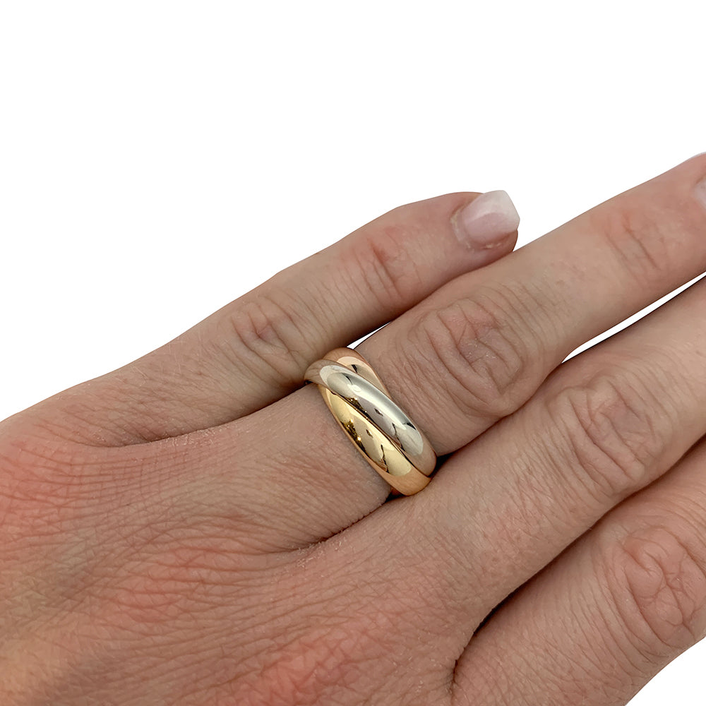 Cartier ring, "Trinity Classique", three golds.