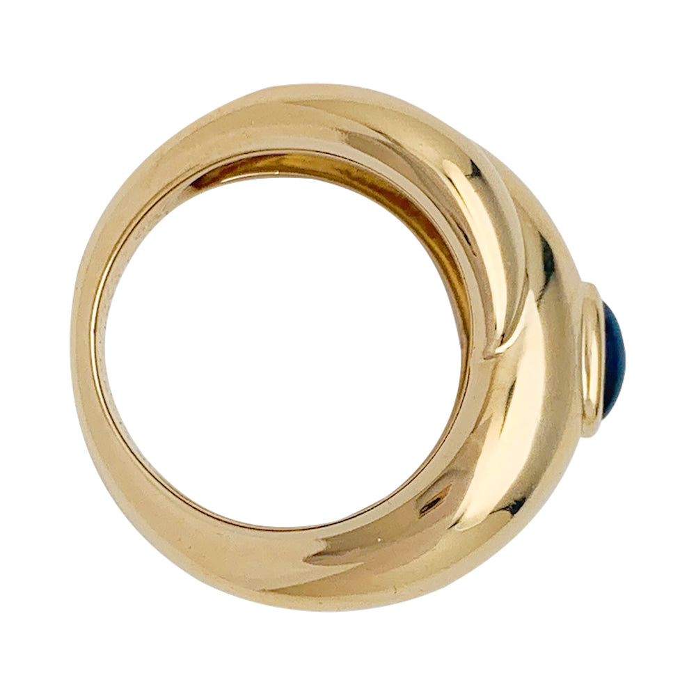Vintage Cartier ring, "Coliseum", yellow gold, sapphire.