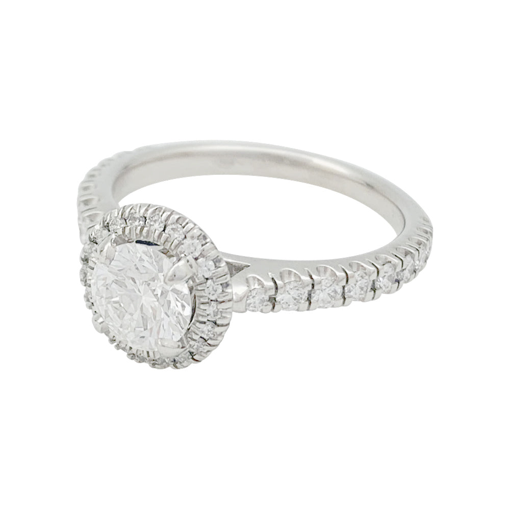 Bague Cartier "Destinée" en  platine, diamant 0,73 carat.