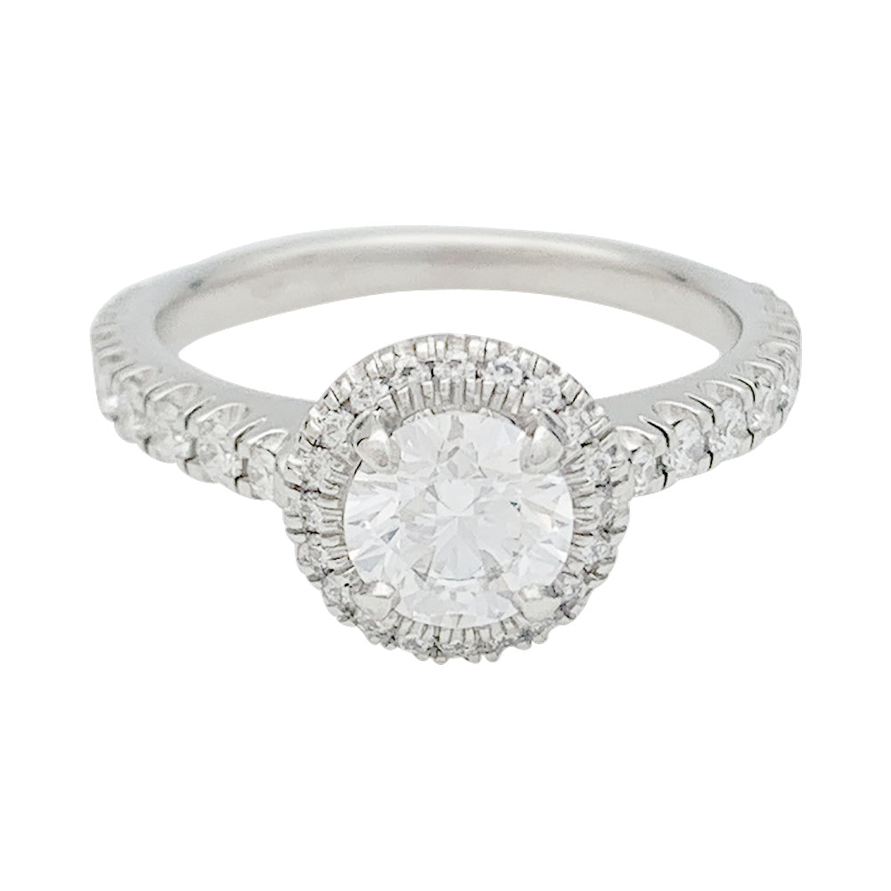 Bague Cartier "Destinée" en  platine, diamant 0,73 carat.