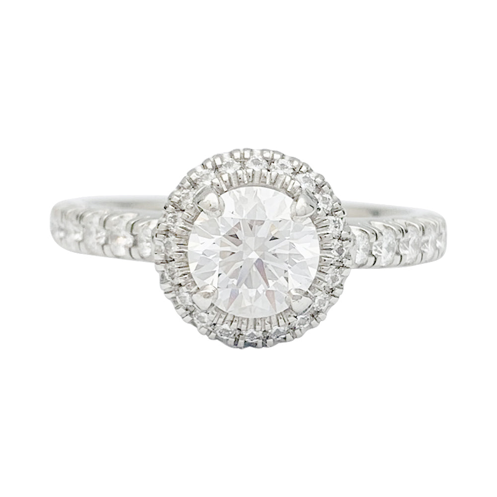 Bague Cartier "Destinée" en  platine, diamant 0,73 carat.