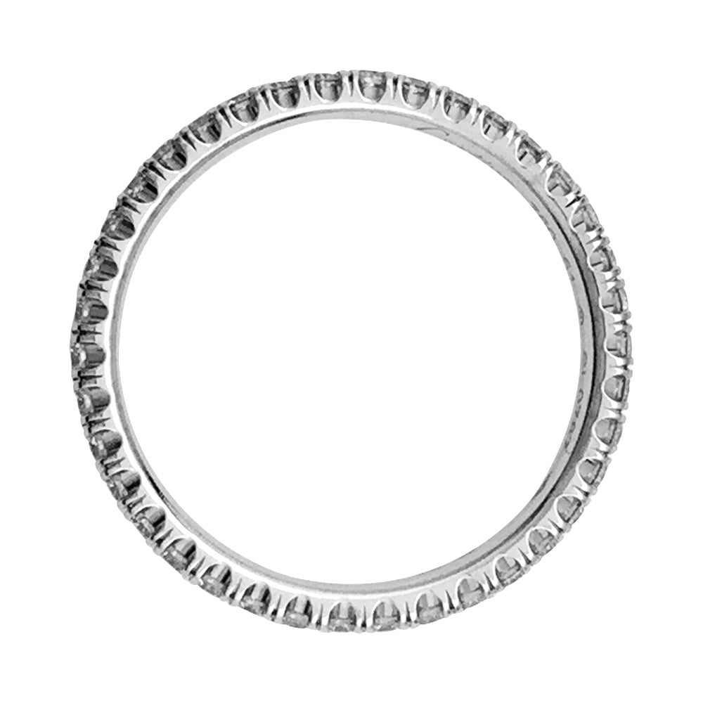 Alliance Cartier, "Etincelle", or blanc, diamants.