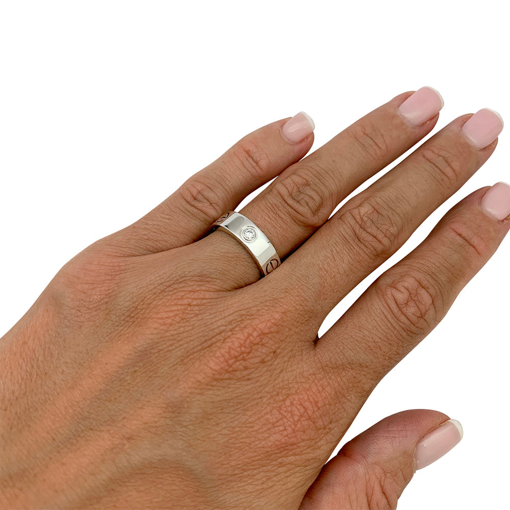 Cartier ring, "Love", white gold, diamonds.