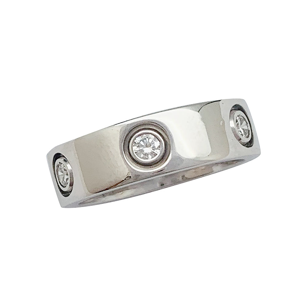 Bague Cartier, "Love", or blanc, diamants.