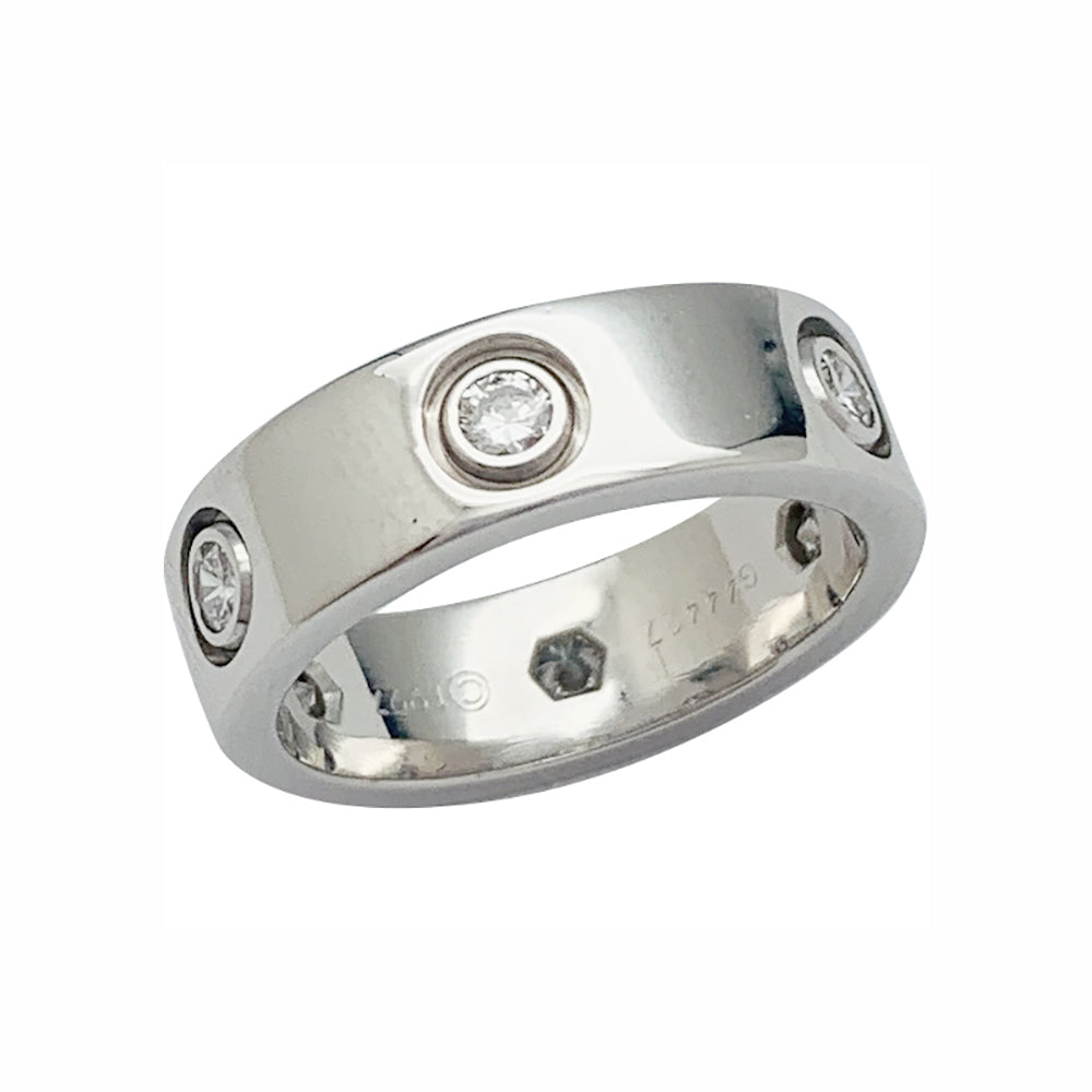 Bague Cartier, "Love", or blanc, diamants.