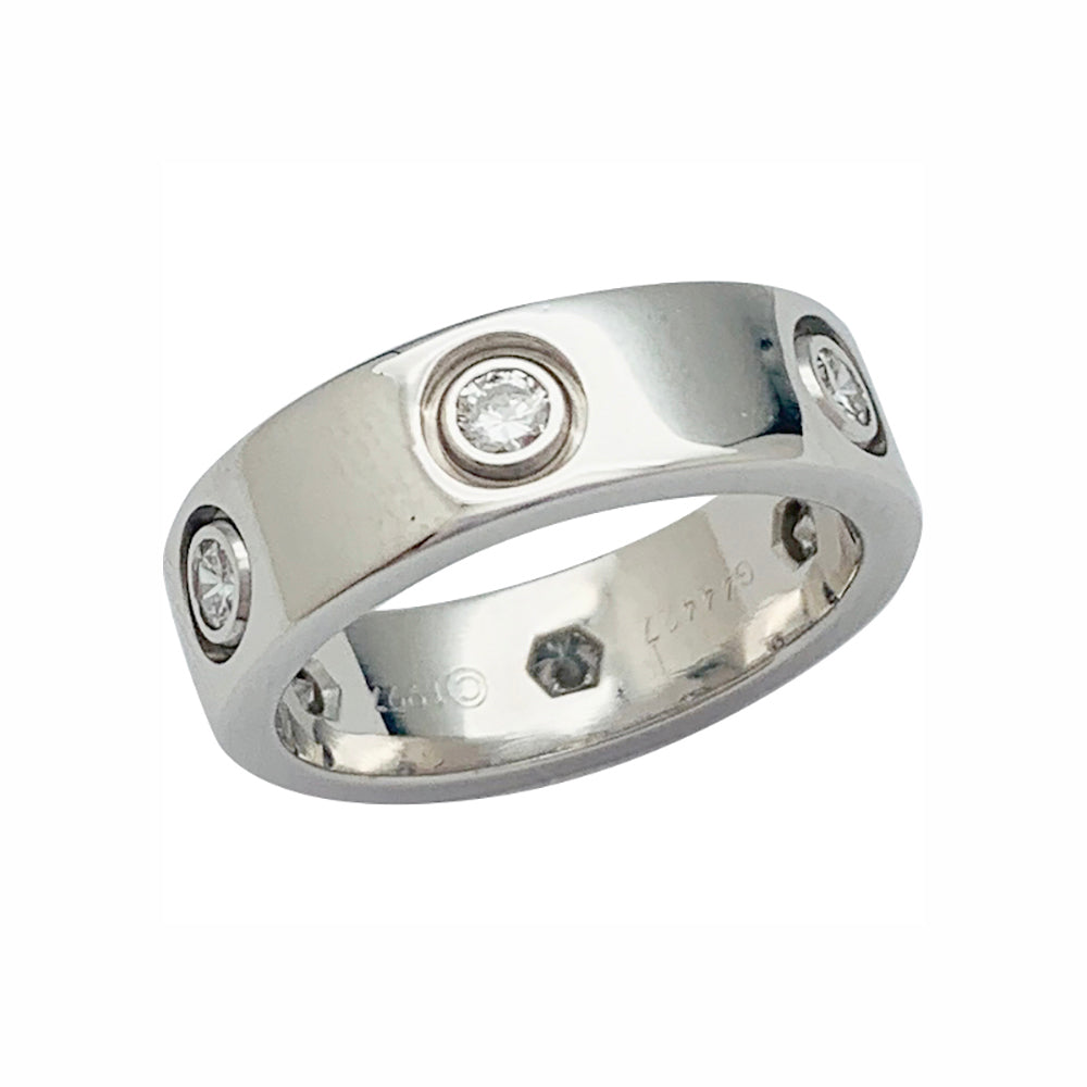 Bague Cartier, "Love", or blanc, diamants.