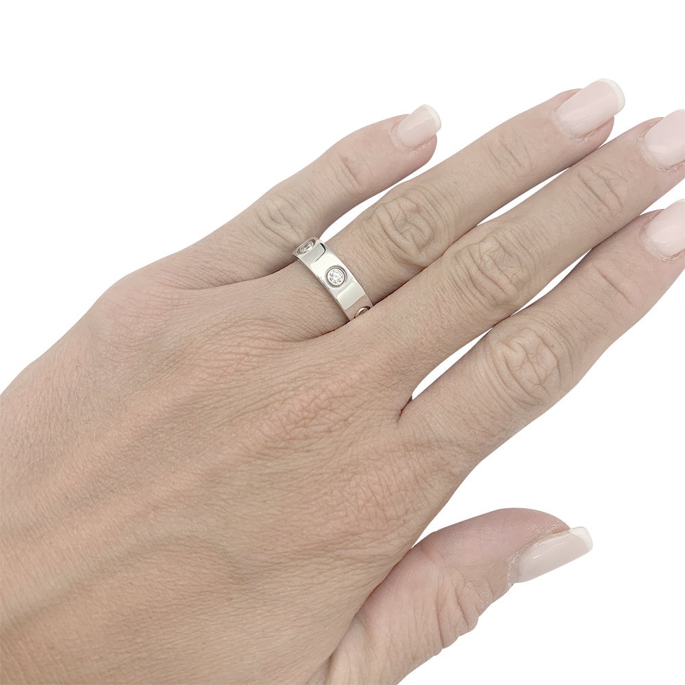 Cartier ring, "Love", white gold, diamonds.