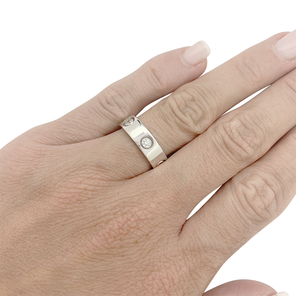 Cartier ring, "Love", white gold, diamonds.