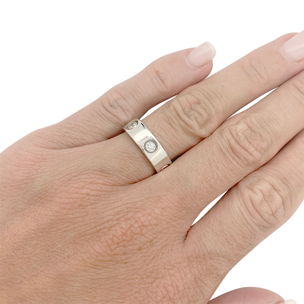 Cartier ring, "Love", white gold, diamonds.
