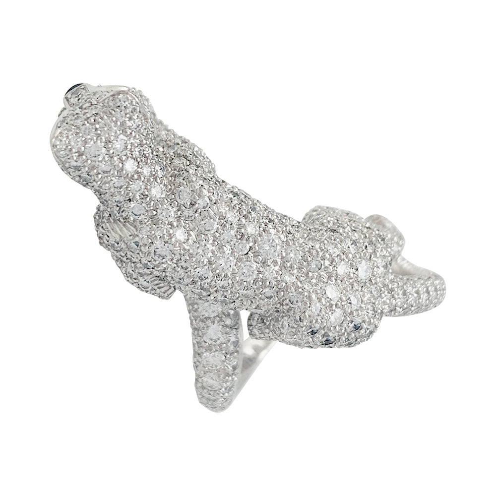 Cartier High Jewelry ring, "Panthère de Cartier", white gold, diamonds.
