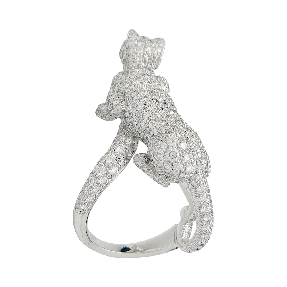 Cartier High Jewelry ring, "Panthère de Cartier", white gold, diamonds.
