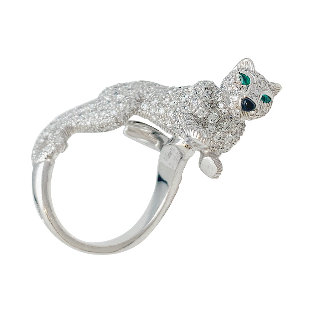 Cartier High Jewelry ring, "Panthère de Cartier", white gold, diamonds.