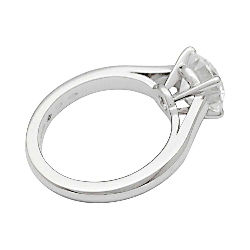 Cartier solitaire, "1895", platinum.
