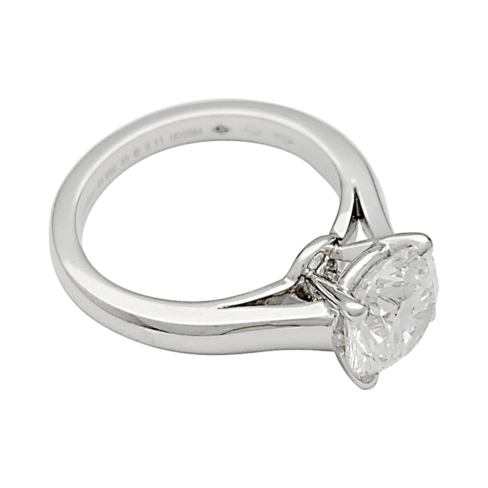 Cartier solitaire, "1895", platinum.