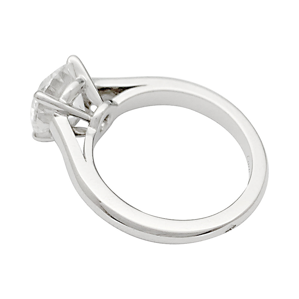 Cartier solitaire, "1895", platinum.