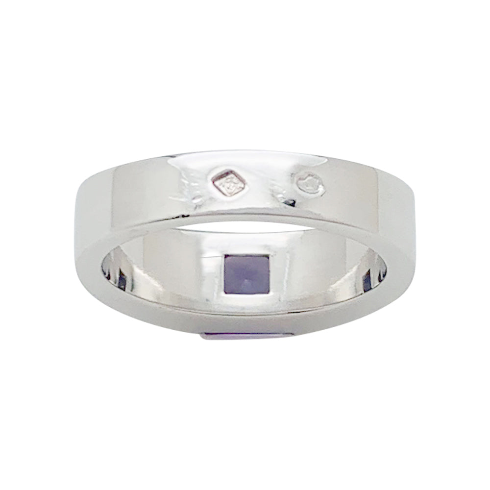 Cartier ring, "Tank", white gold, amethyst.