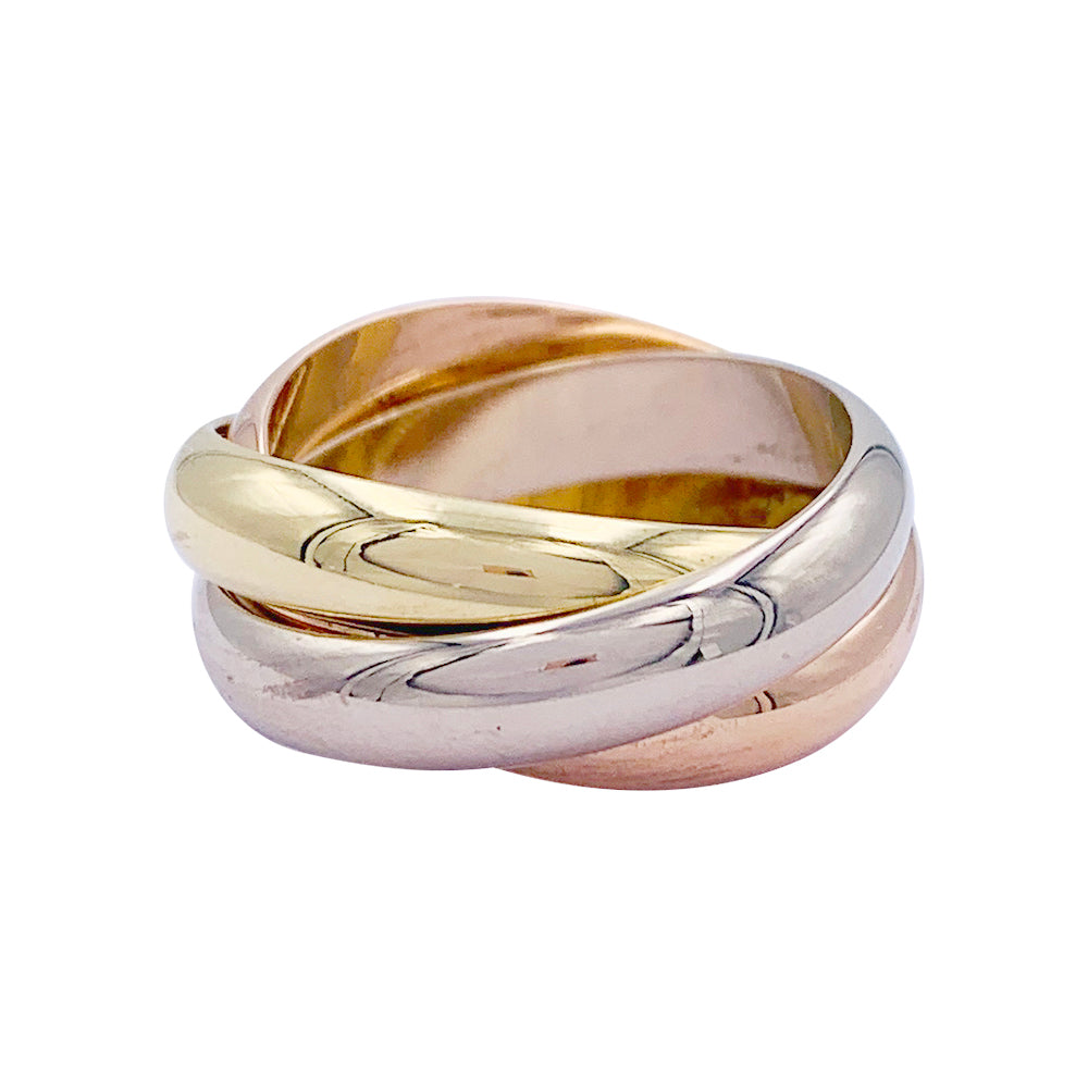 Bague Cartier, Trinity", trois ors.