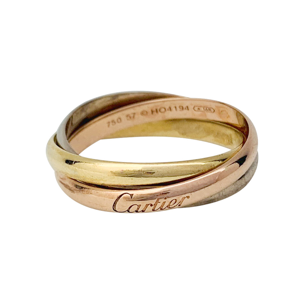 Bague Cartier, "Trinity", trois ors, petit modèle.