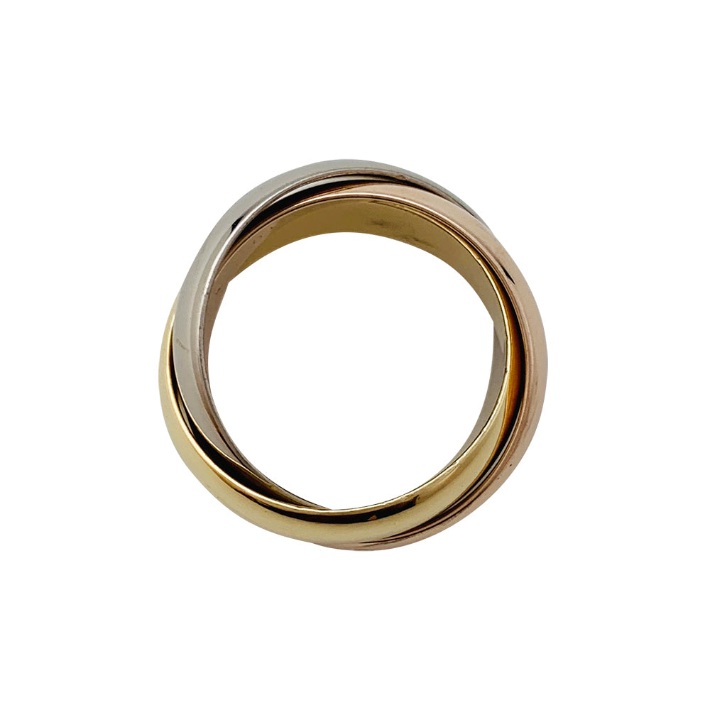 Bague Cartier "Trinity" 3 ors, grand modèle.