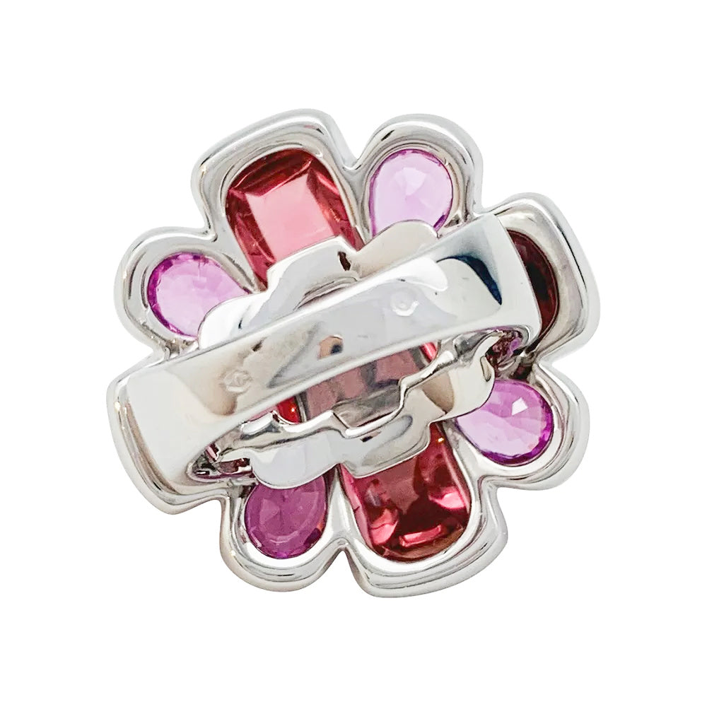 Chanel ring, "San Marco", white gold, pearl, pink sapphires, pink tourmalines, diamonds.