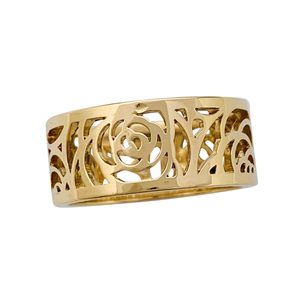 Bague Chanel, modèle "Camélia", en or jaune.