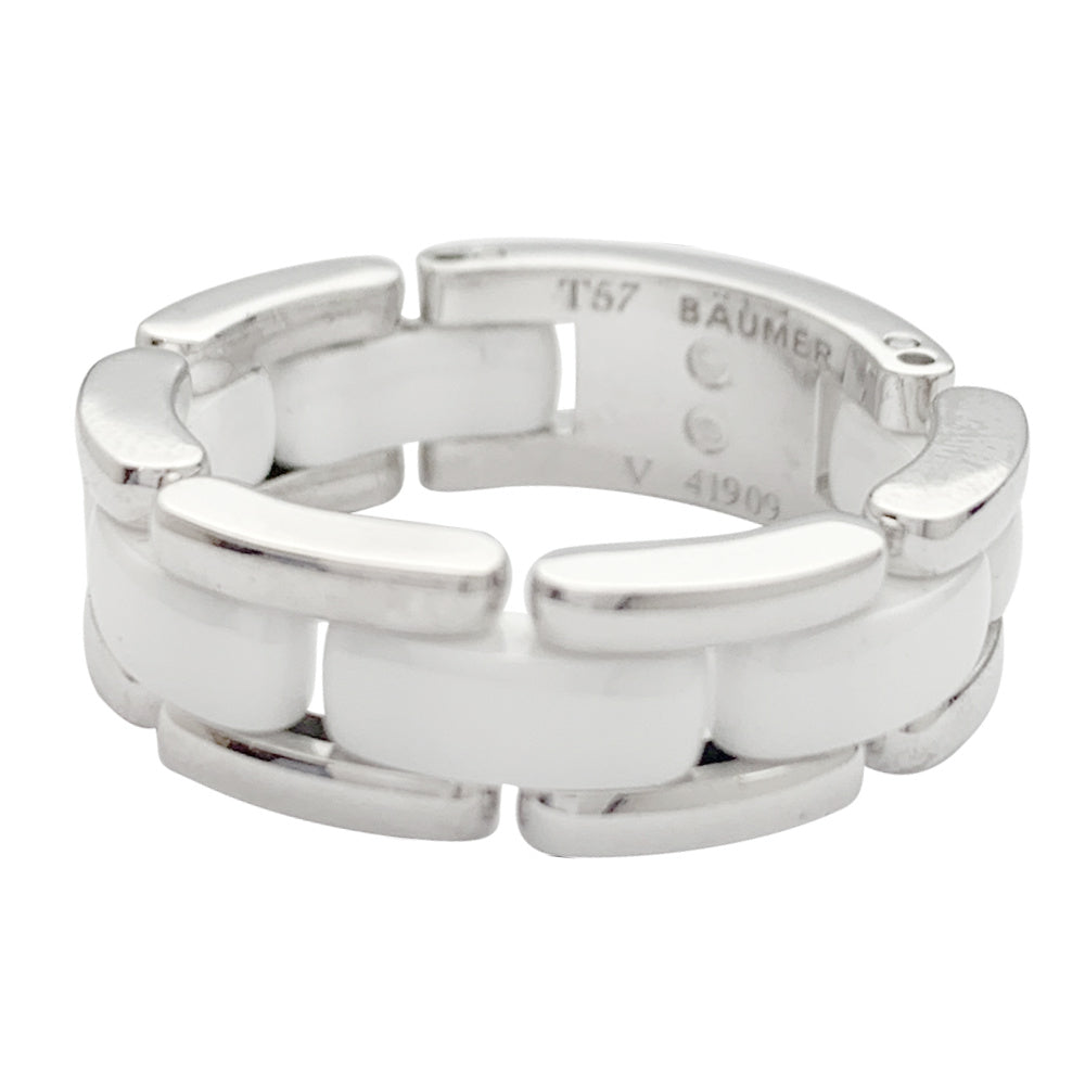 Bague Chanel, "Ultra", or blanc, céramique.