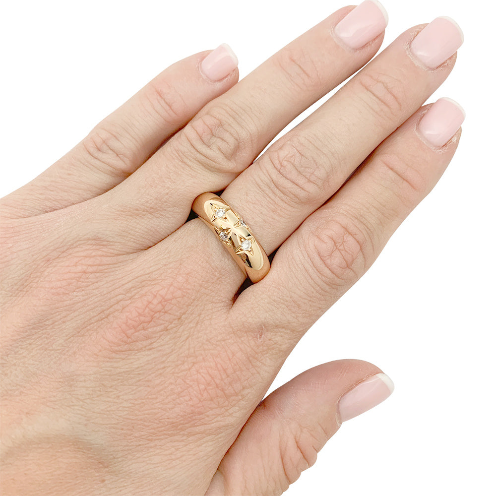 Chaumet ring, "Anneau", in yellow gold, diamonds.