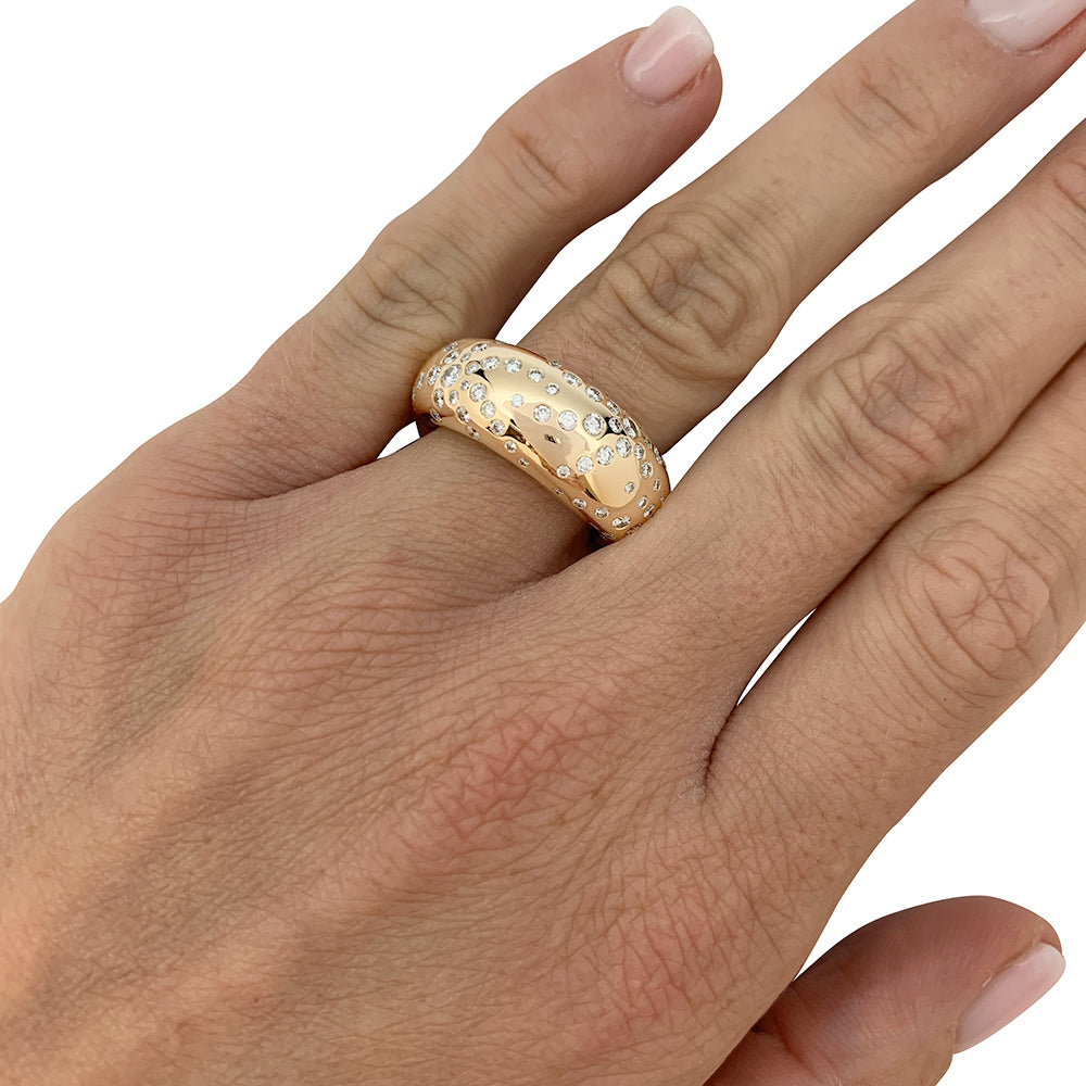 Chaumet ring, "Feux d'Artifices Ring", yellow gold, diamonds.