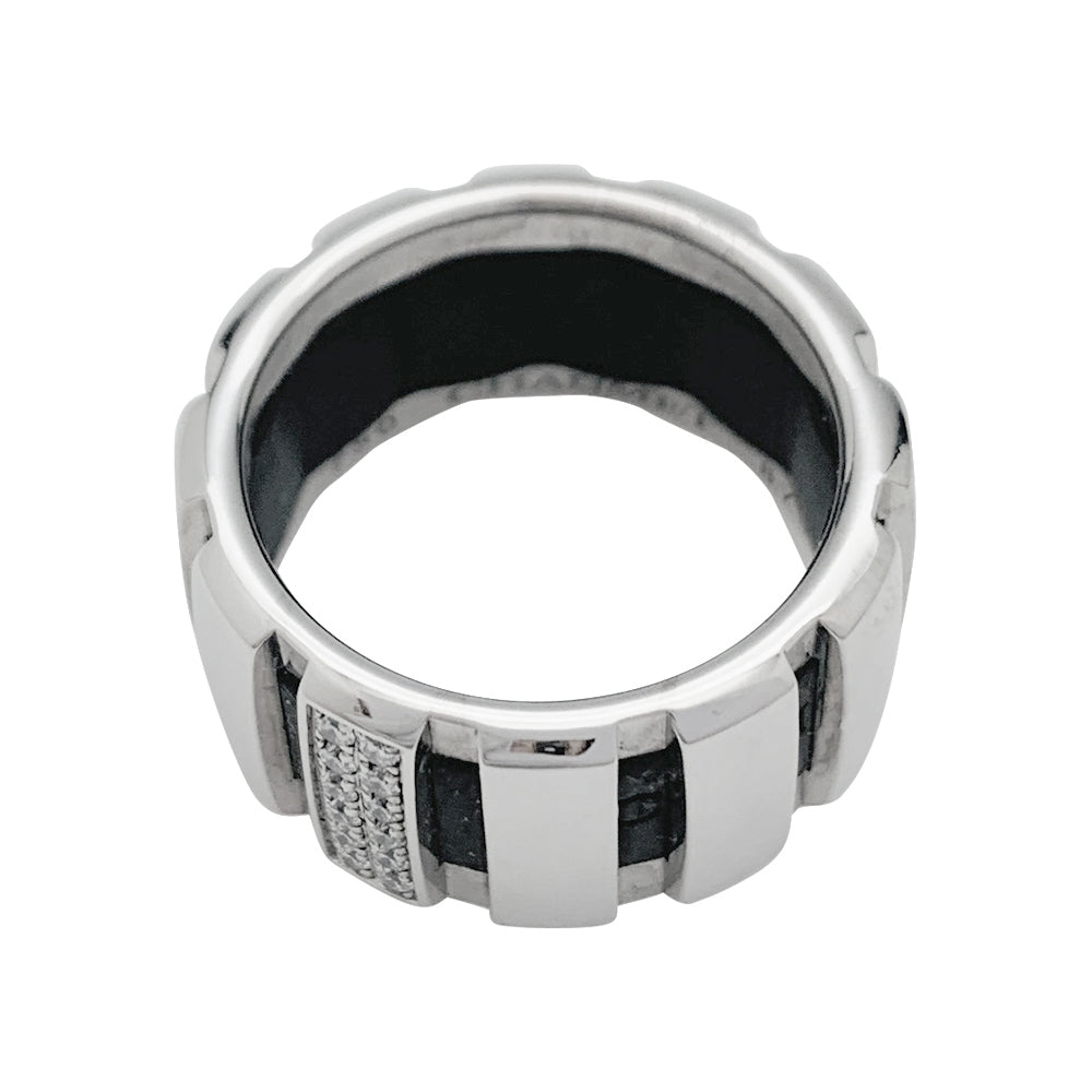 Bague Chaumet, "Class One", or blanc, diamants.