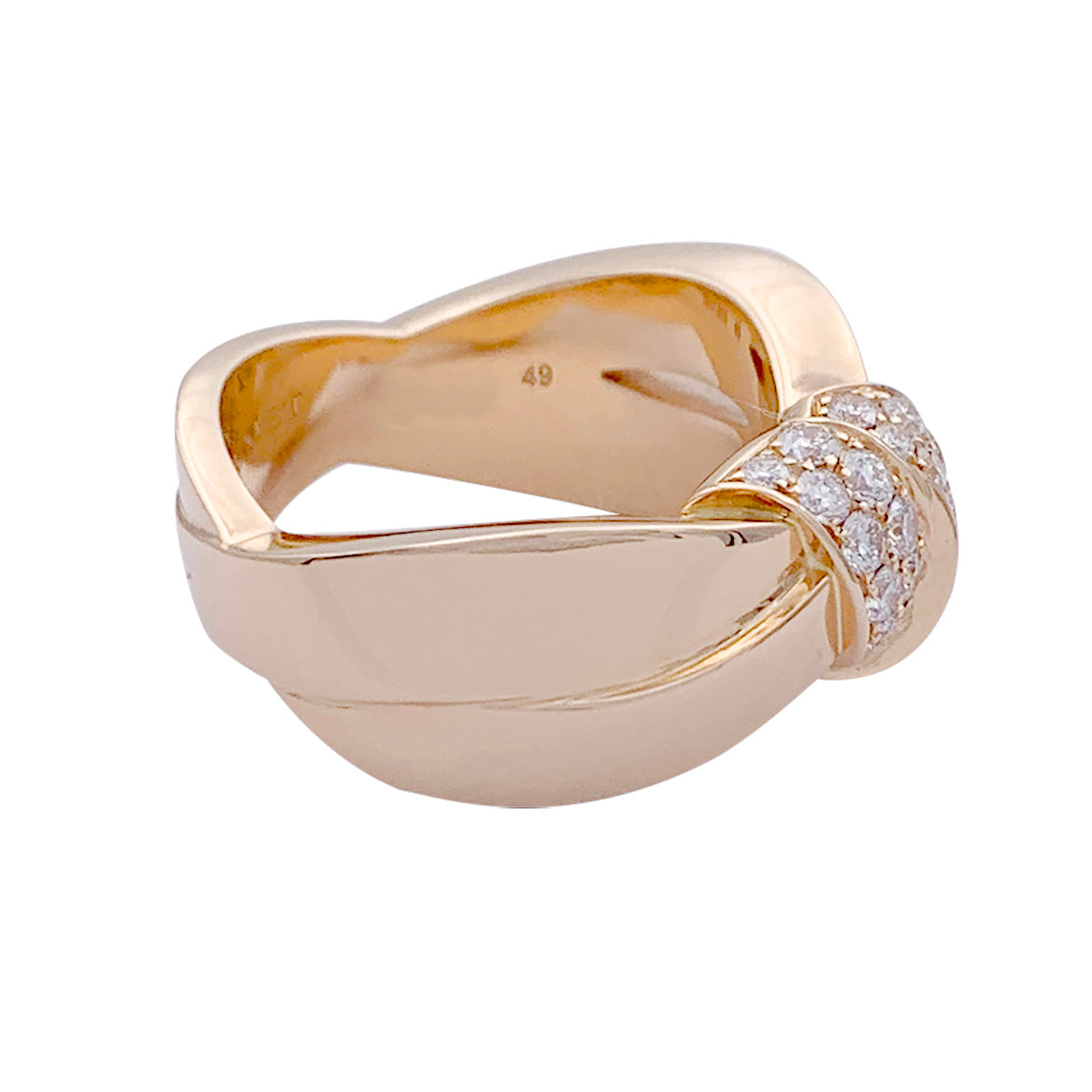 Bague Chaumet, "Liens Séduction", or rose et diamants.