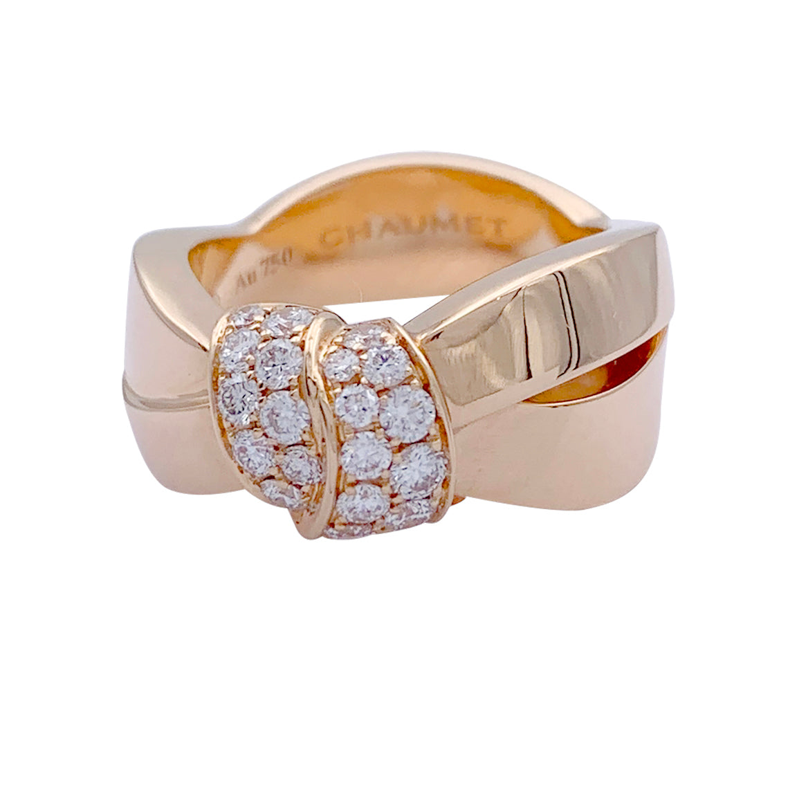 Chaumet ring, "Liens Séduction", pink gold and diamonds.
