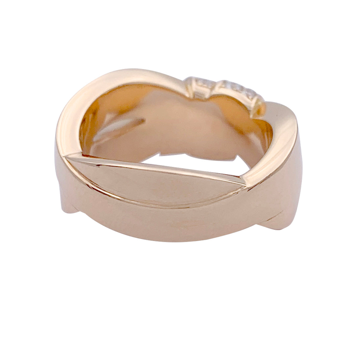 Bague Chaumet, "Liens Séduction", or rose et diamants.