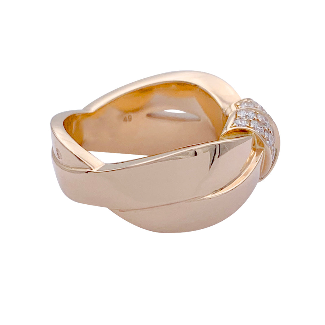 Chaumet ring, "Liens Séduction", pink gold and diamonds.
