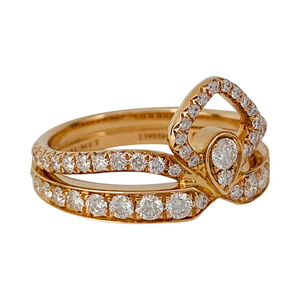 Chaumet "Joséphine - Eclat Floral" ring in pink gold, diamonds.