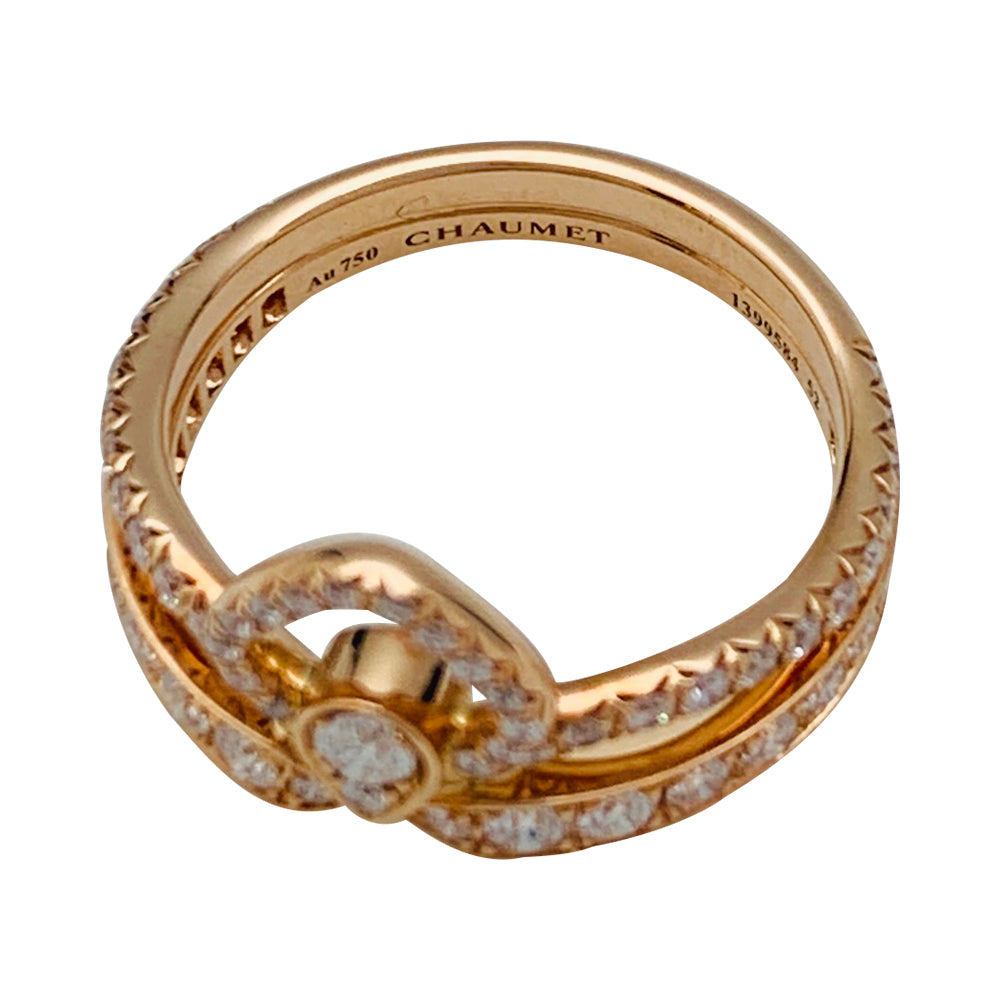 Chaumet "Joséphine - Eclat Floral" ring in pink gold, diamonds.