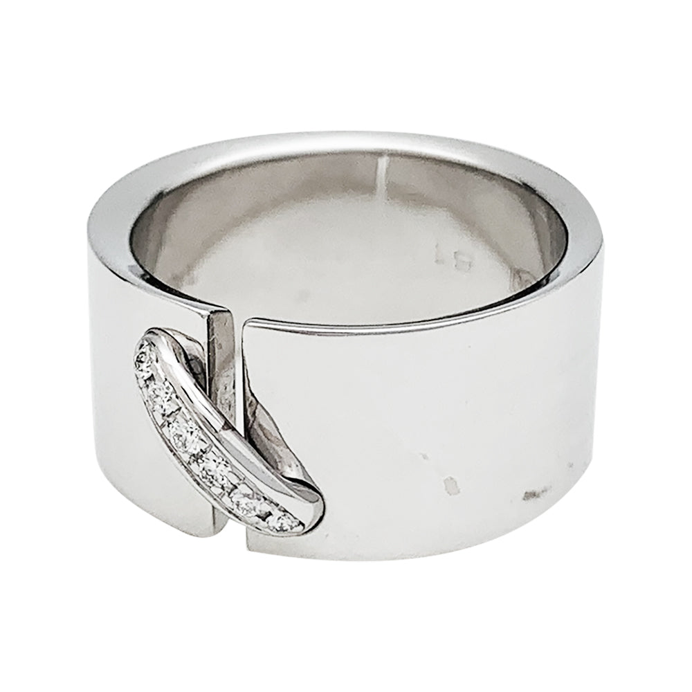 Bague Chaumet or blanc et diamants, collection "Liens".