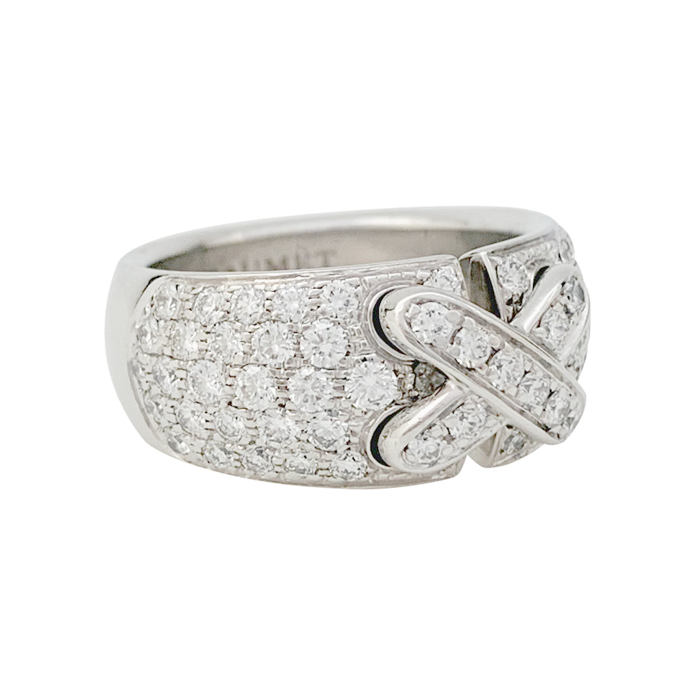 Chaumet ring in white gold, "Liens" model, diamonds.